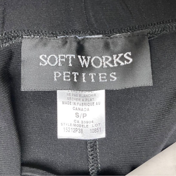 274 - NEW SOFTWORKS BLACK PETITE PULL ON PANTS STYLE 15212P38 - Picture 11 of 12